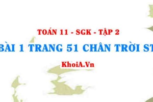 Bài 1 trang 51 Toán 11 Tập 2 Chân trời sáng tạo